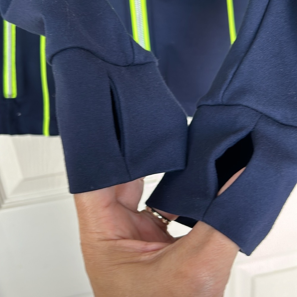 NYGARD Fitted Stretch Zip Up Jacket Navy Blue SzM - Picture 8 of 11